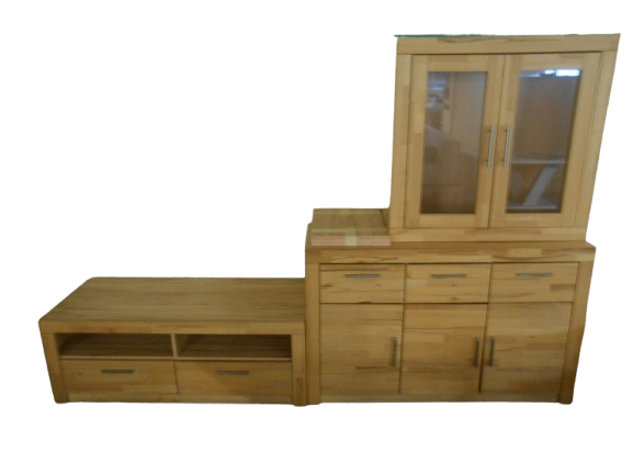 kleine Schrankwand mit Vitrine (C060)
